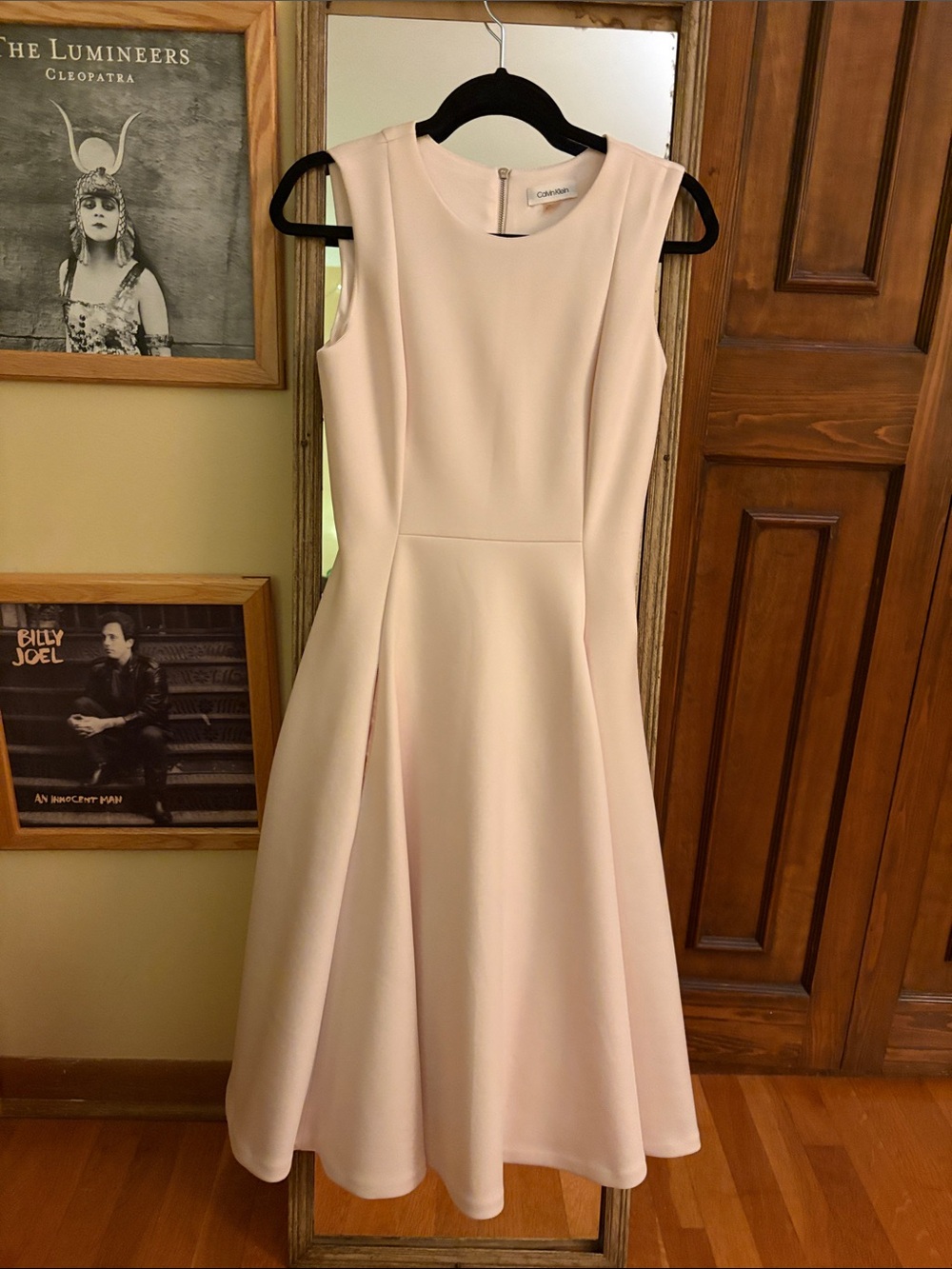 Calvin Klein Soft Pink Sleeveless Fit-and-Flare Dress